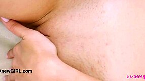 attractive brunette model poses seductively in photoshoot