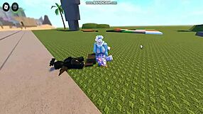 Whoreblox game features intense gangbang action in moment 11 with creampie