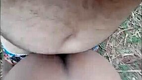 feeling the intense pleasure as she gets fucked in the sugarcane field