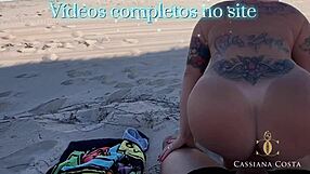 Cassiana Costa Says, 'Fuck Me In The Dunes Without Condom!' While Riding Big Ass Cowgirl