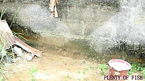 hot latina hotie gets bent over for rough outdoor fuck