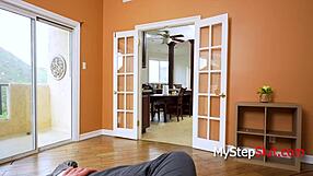 Nerdy Stepdaughter Sucks Daddy's Cock