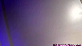 Stepsister teen sucks and jerks cock in pov