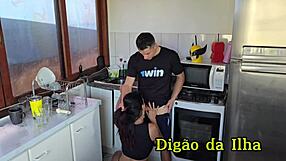 I sneaked into the kitchen to bang the maid while my wife wasn't looking