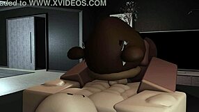 Can this bear girl dominate her boyfriend's big cock?