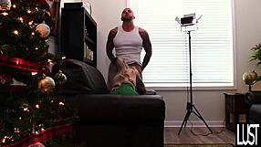 Blonde Elf MILF Takes Creampie from Santa's Son