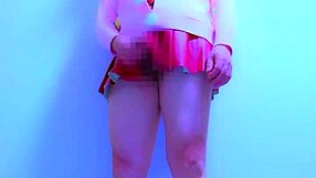 Why is the fat secretary crossdressing in tight leather fishnets?