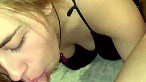 rough slobbery facefuck with choking and ball licking