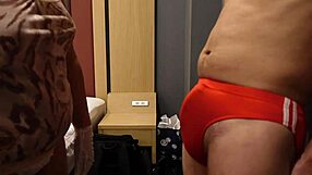 Slapping hard cock over bloomers 😈