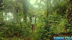 Blonde Babe Gets Assfucked Doggystyle In Forest By Monster Cock