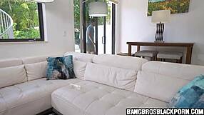 Caught His Black Busty Stepmom Masturbating Bent Over