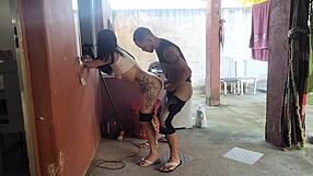 My wife left, and the maid couldn't resist my hard cock