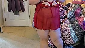 Bbw In Lingerie Striptease