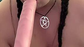 Kandy Kane, BBW Sri Lankan slut, deepthroats big cock with her huge tits bouncing