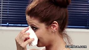 Peculiar Looker Swallowing Sperm Or Spitting?