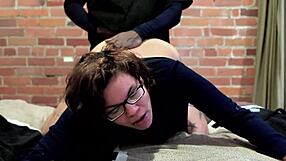 Young girl screams while fucking in missionary with pierced nipples