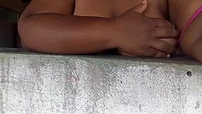 Crente Safada Shows Big Tits to Guys on Street