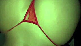 Wife cums on black cock in glory hole