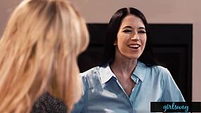 busty lesbian dives deep into my pussy