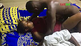 Threesome slams hard on family bed with husband's brother