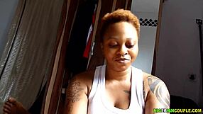 In this homemade video, an amateur couple enjoys a sensual dick massage with a huge black cock.