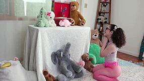 Pigtail Petite Babe Gets Dominated by Her Puppet Master in Wild Fuck