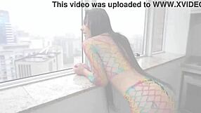 Petite brazilian cutie enjoys group fun