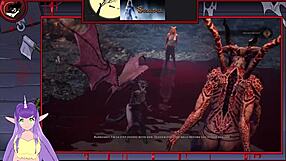 lets play the succubus game part 5 with big tits and rough action