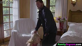 raunchy step daughter tempts stepdad in bedroom