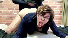 Young girl screams while fucking in missionary with pierced nipples