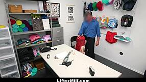 Sexy milf Lilian Stone caught stealing jewelry on store camera