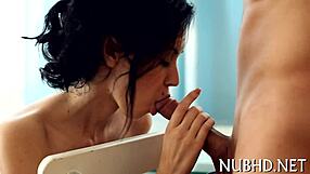 The biggest monster cock roughly rams that tiny 18+ pussy hard.