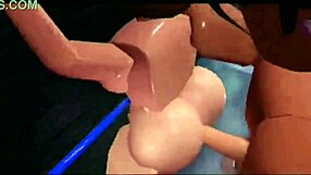 Man Deliciously Eating Woman in the Shower During Bathing