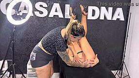 tattoo artist sucks bodybuilder's ass until orgasm