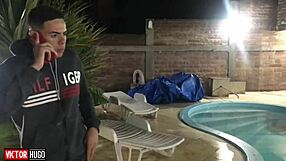 Blonde amateur gives her ass to tattooed friend.