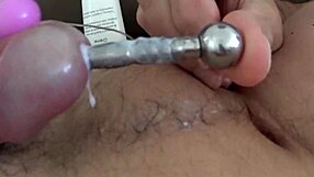 Want to see sounding on penis leading to cum?