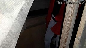 I caught my step-aunt masturbating until she cums