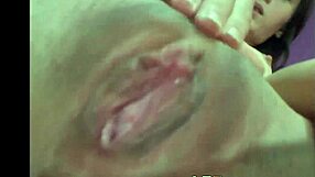 Skinny teen masturbates close up on webcam