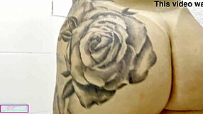 Latina brunette neighbor attempts intense blowjob on fat cock