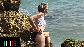 hey, wanna see this blonde slutty mom get her ass pounded by the seaside?