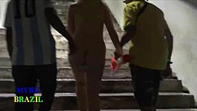 damn! after the world cup game, this blonde takes two cocks in double penetration, cumming from both holes, such a naughty girl!