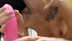 Raven-Haired Petite 18+ Rubs Tight Pussy