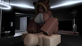 Can this bear girl dominate her boyfriend's big cock?