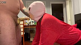 Puke Eating and Rimming Black Slave in Use