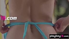 Beautiful Ukrainian Beauty Noemi Moon Strips Naked Outdoor