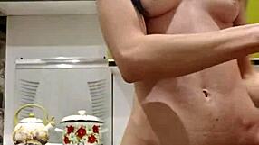 Raven-Haired Petite 18+ Rubs Tight Pussy