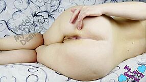 Big horny naughty latin booty milf uses anal plug for masturbation as new stepmom