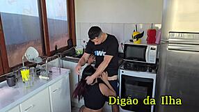 I sneaked into the kitchen to bang the maid while my wife wasn't looking