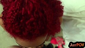 pov pierced redhead sucks and rides while talking dirty