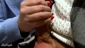 Cute Babe Delivers Sloppy Blowjob in Public Toilet After Handjob Under Restaurant Table